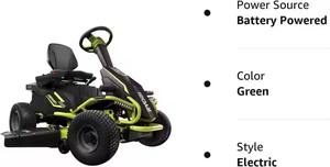 AUTHENTIQUE RY48110-CMB40 38 PO. TONDEUSE À GAZON ÉLECTRIQUE À BATTERIE DE 75 AH À MOTEUR ARRIÈRE - Product Image 3