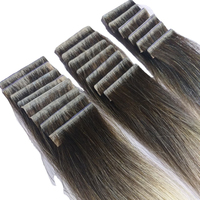 Extensions de cheveux naturels à bandes invisibles, ondulés, pour coloration, cheveux vierges bruts vietnamiens, double épaisseur, cuticules alignées, Remy
