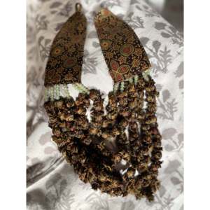 สร้อยคอหินอาเกตหกเม็ดทรงกลมแบบโบฮีเมียนคลาสสิก วัสดุหลักทำจากทองเหลืองผสมทองแดง เหมาะสำหรับเป็นของขวัญงานแต่งงาน - Product Image 1