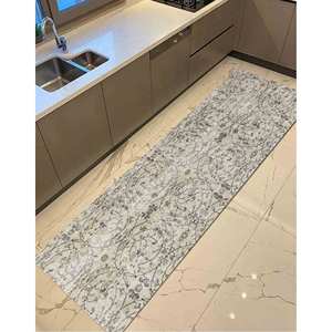 Floral Turkish <b>Rug</b>: Personalized Saloon Style Runner,Nonwoven <b>Thin</b> <b>Rug</b> - Product Image 3