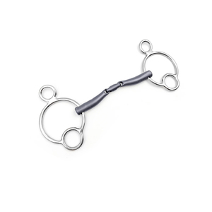 Premium Double Joint Horse Bit Brass & Stainless Steel for <b>Show</b> <b>Jumping</b>, Stable & Equestrian Events - Product Image 5
