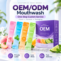 Vente en gros personnalisée disponible pour des sachets individuels portables standard de bain de bouche probiotique aux saveurs de fruits rafraîchissantes