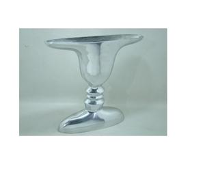 Pot de vase à fleurs de haute qualité de conception unique finition argentée en aluminium pour la décoration intérieure salon et chambre à coucher - Product Image 2