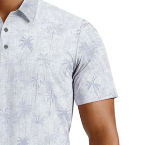 Tissu tissé durable et léger évacuant l'humidité avec service OEM Qualité supérieure Nouvelle arrivée Maillot de golf à manches courtes pour hommes - Product Image 4