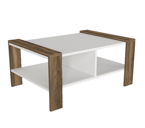 Turkiye Best-seller de table basse Erica au design moderne et de luxe exclusif Panneau en aggloméré blanc-noyer - Product Image 4
