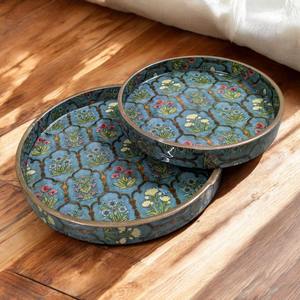 ถาดไม้ทรงกลมสวยงามสำหรับใส่ของขบเคี้ยวผลไม้อาหารเช้าของตกแต่งห้องครัวแบบชนบทจานไม้ธรรมชาติทำด้วยมือของขวัญชิ้น - Product Image 6