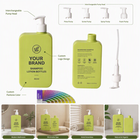 Bouteille de lotion carrée mate en HDPE avec logo personnalisé, 50-500 ml, vide, en plastique, avec pompe, pour shampoing, lotion corporelle, gel douche, emballage, impression sérigraphique