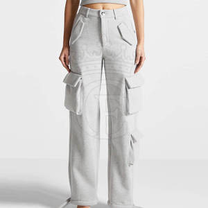 Pantalones Cargo para mujer con bolsillos Cargo y detalle de botones Pantalones Cargo Vintage de alta calidad para mujer - Product Image 1