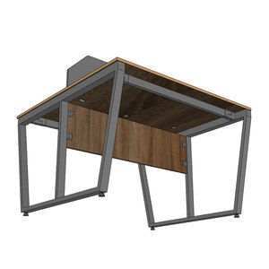 HBTC049 Mesa de Trabajo Contemporánea Minimalista para 2 Personas, 120x120cm, Melamina, Contrachapado, Patas de Ensamblaje para Muebles de Oficina - Product Image 4