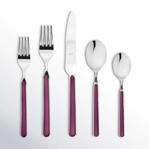 Ensemble de couverts Chic Light Mauve Grip Vaisselle avec finition argentée pour usage domestique et présentation de cadeaux de mariage d'Inde - Product Image 5