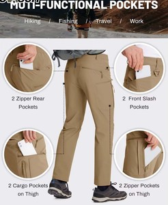 Pantalon cargo en nylon léger à séchage rapide pour hommes, pantalon tactique d'été pour la pêche, les activités de plein air, le travail décontracté et la randonnée - Product Image 5