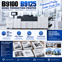 Imprimante de production monochrome reconditionnée B9100 B9125, 100-125 ppm, presse numérique A3, copieur, machine d'impression commerciale