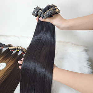 Extensiones de cabello vietnamita Gugu dibujado doble de alta calidad 100% cinta humana virgen estilo Mega Straight Highlight High-Grade - Product Image 3