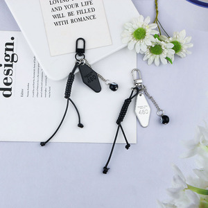 Cute Leather Keychain Personalized Gift Travel Bag <strong>Luggage</strong> Leather Tag Key Fashion Metal Car Brand Gift Keychain Phone Key Ring - Product Image 1