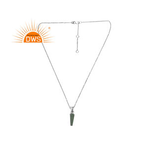 Hot Selling <b>Sterling</b> <b>Silver</b> Natural Malachite Gemstone Pendant Necklace Custom Jewelry <b>For</b> <b>Women</b> Gift <b>For</b> Her - Product Image 1