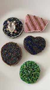 Beaded Embroidery Keychains And Seed Beads Bag <b>Accessories</b> Handmade Seed Beads Embroidery Bag Charms With Festival Designs - Product Image 6