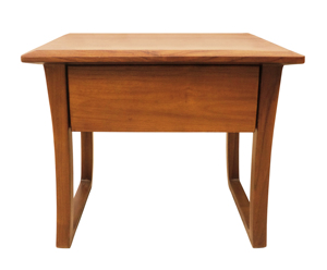 Mesita de noche moderna y elegante de teca, 3 cajones, dormitorio, sala de estar, lujo, estilo tradicional Chino Europeo, función de almacenamiento inteligente - Product Image 2