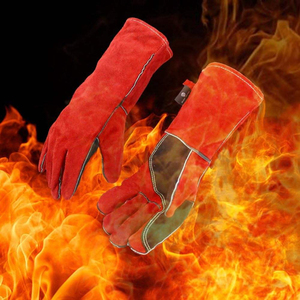 Guantes de Trabajo Industriales de Cuero con Puño Largo, Resistentes al Calor, Duraderos, para Trabajos de Fabricación de Metal, Protección Industrial - Product Image 3