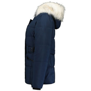 <b>Thermal</b> Waterproof Breathable Women's Winter Long Parka Coat Fur Trim Hood Customizable Zipper Logo OEM - Product Image 4