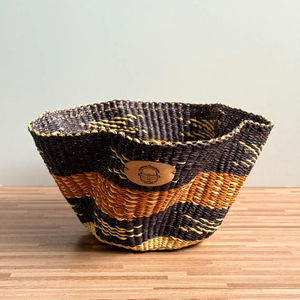 Panier de rangement en jonc de mer coloré tissé à la main, panier décoratif écologique pour la maison, le salon - Product Image 3