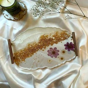 Plato de resina brillante, acabado artesanal vibrante, ideal para mesa de comedor, mesa de centro o elegantes arreglos decorativos festivos - Product Image 5