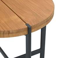 Table d'appoint extensible moderne, plateau en teck massif, pieds en fer, hôtel, villa, salon, durable, imperméable, mobilier d'extérieur