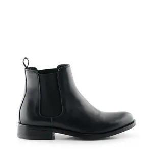 HIGH QUALITY YOUNG HANDMADE POLISH BLACK LEATHER MID BOOTS WITH BLACK ELASTIC BAND WALKING WOMAN BOOTS MADE IN ITALY