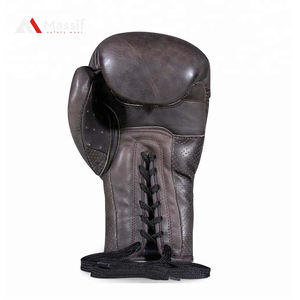 Guantes de boxeo con logotipo personalizado de cuero de vaca de alta calidad - Product Image 5