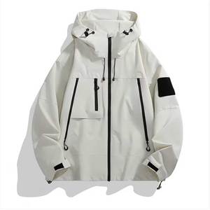 Men's Lightweight <b>Waterproof</b> Windbreaker <b>Jacket</b> with Hood Breathable for <b>Winter</b> Outdoor Activities and Casual Wear - Product Image 1