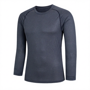 Aonesport Men's Short Sleeve Athletic Shirt Quick Dry Breathable Crew Neck Gym <b>T</b>-Shirt Solid Color Regular Fit Knitted Fabric - Product Image 1