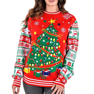 Pull de Noël unisexe décontracté Festive Amriss à imprimé floral, 100 % coton biologique, anti-boulochage, respirant, OEM, hiver, du Bangladesh - Product Image 6