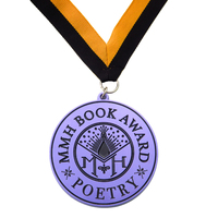 Médaille de galvanoplastie colorée prix personnalisé étudiant école métal or prix
