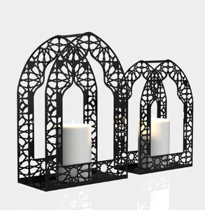Acube Industries <b>Silver</b> Aluminum Candle Stand Holder with Lid Luxury Unique Handmade Home Decor Festivals Weddings Christmas - Product Image 3