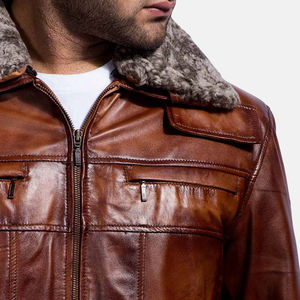 Chaqueta de Cuero para Hombre 2025, Estilo Universitario, Aviador, Chaquetas de Cuero Totalmente Personalizadas Hechas en la Industria Fazn, Chaquetas para Hombre - Product Image 5