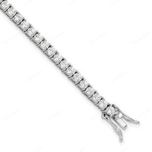 Pulsera de tenis de diamante moissanita de plata de ley 7,5 de 925 pulgadas, fábrica de joyería de moda hecha a mano al por mayor para fiestas - Product Image 4