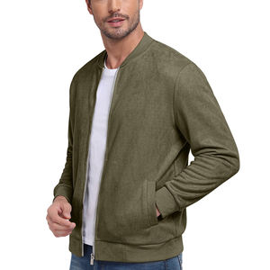 Suede <b>Jacket</b> For Men Custom Clothing Manufacturer High Quality Windbreaker Coat Streetwear Solid Color Men's <b>Jackets</b> - Product Image 4