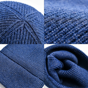 Gorro de punto de invierno Jacquard holgado cálido con logotipo personalizado bordado al por mayor Unisex de lujo con logotipo personalizado - Product Image 2