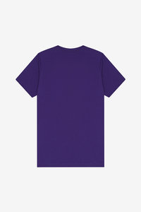 T-shirt pour homme à manches courtes en coton 100% violet, col rond, uni, coupe classique, respirant, fabrication de vêtements OEM - Product Image 5