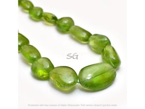 Cuentas de pepitas lisas de peridoto natural, cuentas lisas de Peridoto, pepitas lisas de Peridoto, cuentas en forma de caída para suministro de joyería - Product Image 6