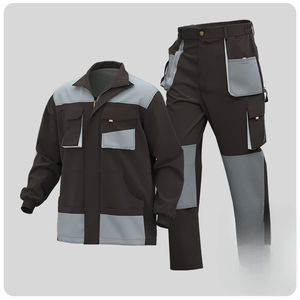 Uniformes de Trabajo Directo de Fábrica, Chaqueta y Pantalones de Poliéster Resistentes al Fuego, Ropa de Trabajo de Construcción, Traje de Trabajo Personalizado - Product Image 4