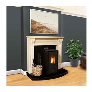 Estufa de pellets de madera de hierro fundido tradicional para el hogar, estándar europeo, color negro - Product Image 5