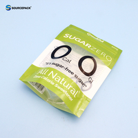 Sachets alimentaires thermoscellables en plastique transparent, finition brillante, avec fermeture éclair, personnalisables, à fond plat avec fenêtre