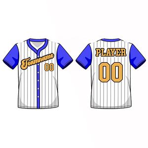 Maillot de baseball respirant à manches courtes pour homme, style hip-hop, avec logo et nom personnalisés imprimés par sublimation, uniforme sportif complet - Product Image 2