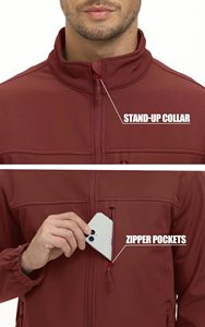 Veste coupe-vent d'hiver pour hommes de haute qualité, nouveau manteau à col montant, fermeture éclair, fabricant personnalisable, OEM, vente en gros - Product Image 2