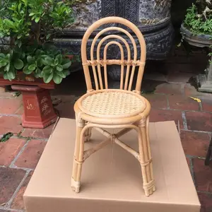 Handmade Accent Natural Cane Rattan Chair Comfortable Seating for Bedroom and Dining Versatile Home Indoor Furniture Doll chair