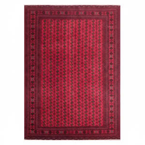 Tapis d'appoint en laine et coton afghane rouge de qualité supérieure, noué à la main, design vintage, style tissé doux pour la maison, le bureau, le salon, la chambre à coucher - Product Image 1