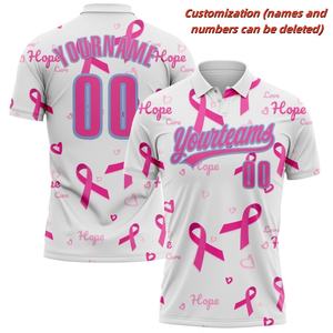 Polo à manches courtes avec imprimé en 3D rose pour homme et femme, décontracté, été XL - Product Image 5