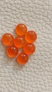 คริสตัลคาร์เนเลี่ยนสีส้มขนาด3มม. หินควอทซ์ทรงกลมธรรมชาติพลอยหลังแบนขนาดเล็กสำหรับขายส่งเครื่องประดับ - Product Image 3