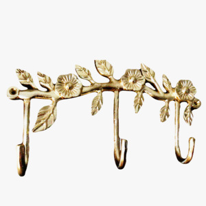 Laiton Fleur Feuille Mur Manteau Crochets en fonte Crochets Porte-clés Cintre [CIH 101] - Product Image 3