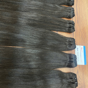 100% Extensions de cheveux bruts à trame droite en os de haute qualité Trame à double tirage Cheveux vietnamiens couleur naturelle Prêt à expédier - Product Image 3